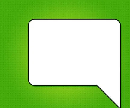 Comic speech bubble green background Illustrazione stock