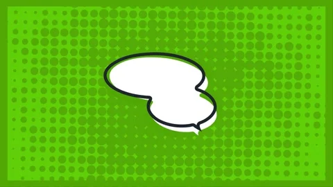 Comic speech bubble with halftone pattern background for graphic design Stock Footage 346848396