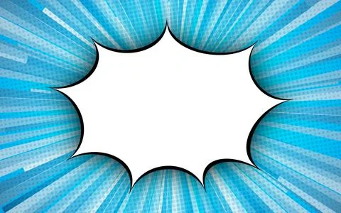 Comic speech bubble with halftone shadow, pop art style. Stock Illustration