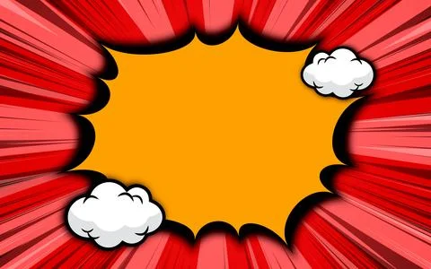 Comic speech bubble with halftone shadow, pop art style. Stock Illustration