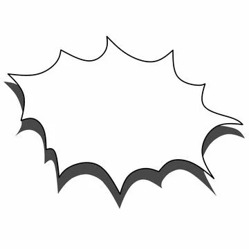 Comic speech bubble icon. Illustrazione stock