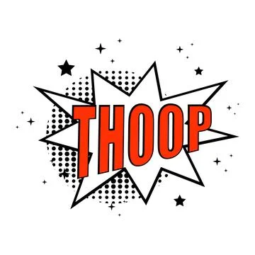 Comic speech bubble icon with thop expression sign Stock Illustration