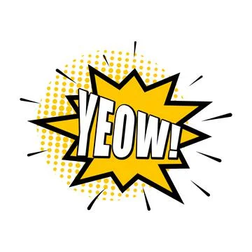 Comic speech bubble icon with yellow expression Stock-Illustration