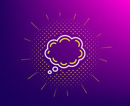 Comic Speech bubble line icon. Chat sign. Vector Stock Illustration