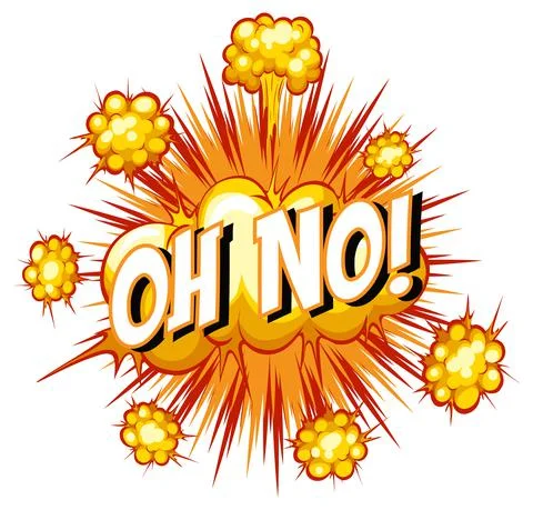 Comic speech bubble with oh no text Illustrazione stock