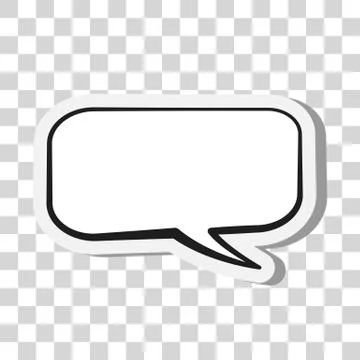 Comic speech bubble or speech balloon on transparent background Stock-Illustration