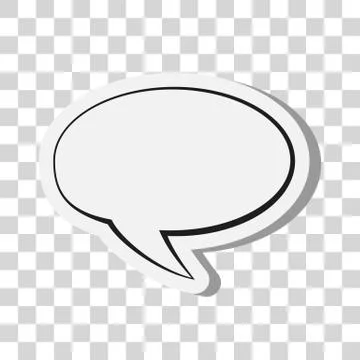 Comic speech bubble or speech balloon on transparent background Ilustración de archivo