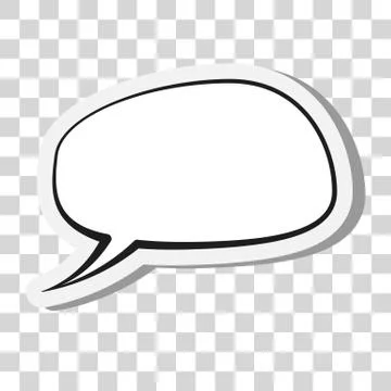 Comic speech bubble or speech balloon on transparent background 스톡 일러스트
