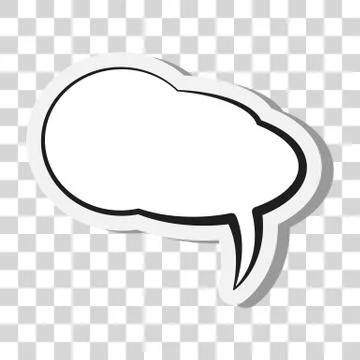 Comic speech bubble or speech balloon on transparent background イラスト素材