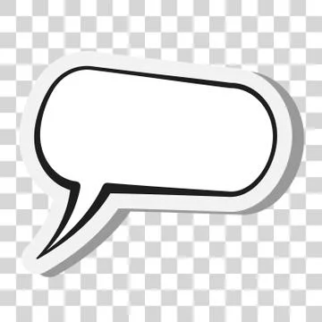 Comic speech bubble or speech balloon on transparent background 스톡 일러스트