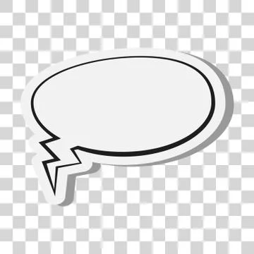 Comic speech bubble or speech balloon on transparent background イラスト素材