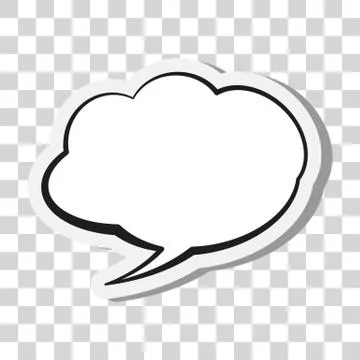 Comic speech bubble or speech balloon on transparent background イラスト素材