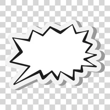 Comic speech bubble or speech balloon on transparent background Stock-Illustration