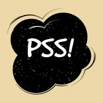 Comic speech bubble PSS in pop art style. Creative comics book, retro, vintage Stock Illustration