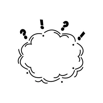 Comic speech bubble with question and exclamation marks 库存插图