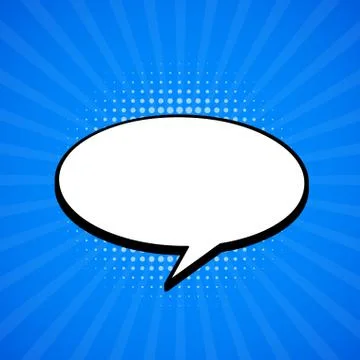 Comic speech bubble. Retro burst background in pop style. Vector stock illust Stockillustratie
