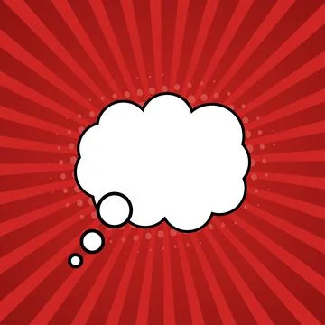 Comic speech bubble. Retro burst background in pop style. Retro background. V Stock Illustration