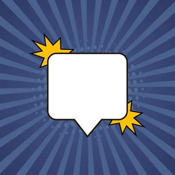 Comic speech bubble. Retro burst background in pop style. Retro background. V Stock Illustration