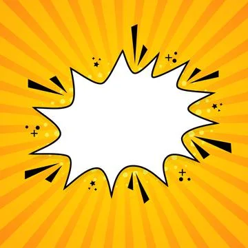 Comic speech bubble. Retro burst background in pop style. Retro background. V Stock Illustration