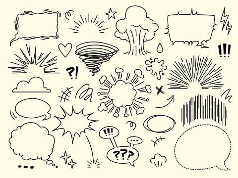 Comic speech bubble. Retro cartoon balloon. Talking message, cloud dialog, sound Stock Illustration