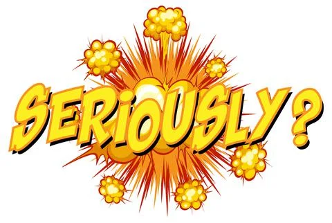 Comic speech bubble with seriously text Illustrazione stock