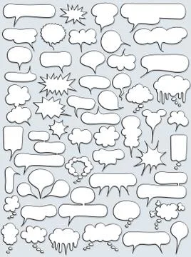 Comic speech bubble set 스톡 일러스트