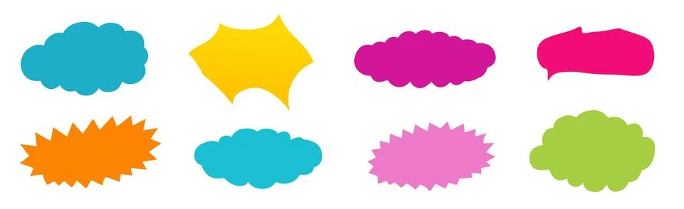 Comic speech bubble set Stock Illustration