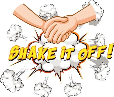 Comic speech bubble with shake it off text Illustrazione stock