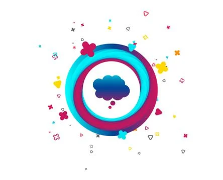 Comic speech bubble sign icon. Chat think symbol. イラスト素材