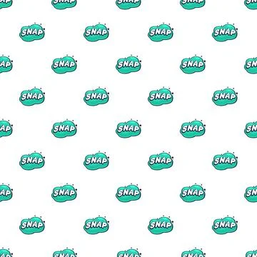 Comic speech bubble snap repeating pattern Stock Illustration