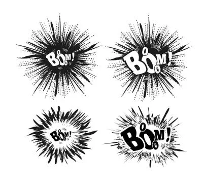 Comic speech bubble stars. Explosion vector Stock Illustration