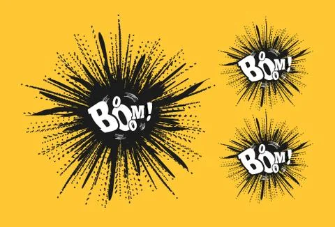 Comic speech bubble stars. Explosion vector Stock Illustration