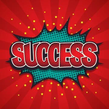 Comic Speech Bubble, Success, Vector illustration Illustrazione stock