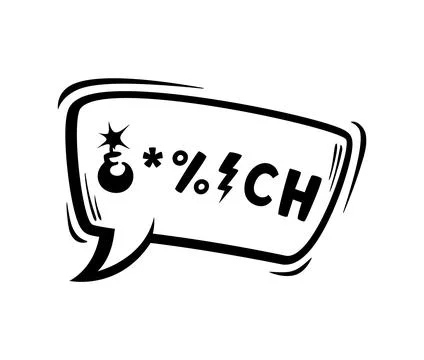Comic speech bubble of swear, curse and bad word Stock-Illustration
