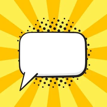 Comic speech bubble of talk rectangular shape Stock Illustration