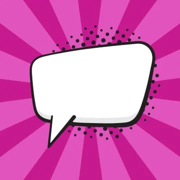 Comic speech bubble of talk trapezoidal shape Stock Illustration