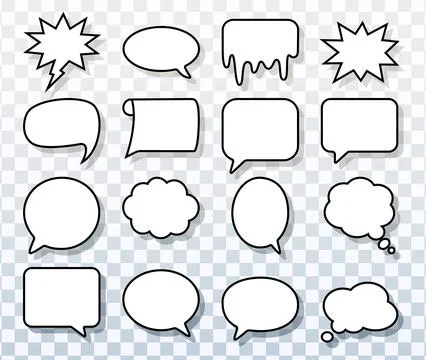 Comic Speech Bubble Vector Set For Dialogue And Chat Design Stock-Illustration