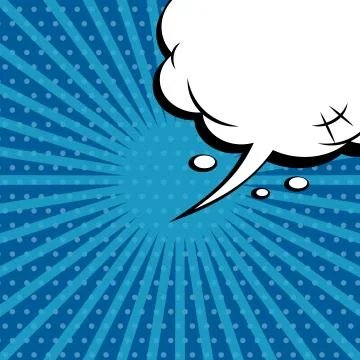 Comic speech bubble, vintage dialog poster, pop design Stock Illustration