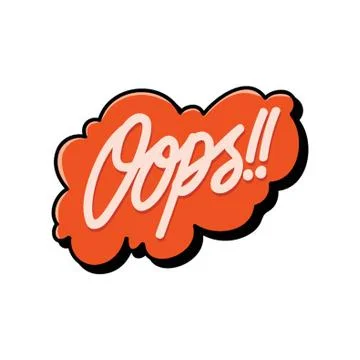 Comic Speech Bubble With The Word Oops Illustrazione stock