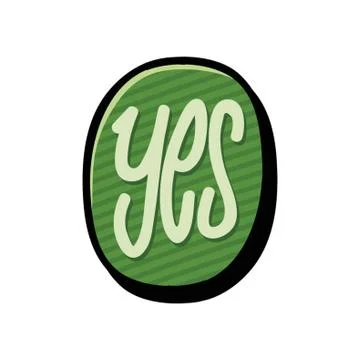 Comic Speech Bubble With The Word Yes Stock Illustration