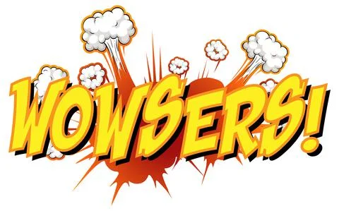 Comic speech bubble with wowsers text Stock Illustration