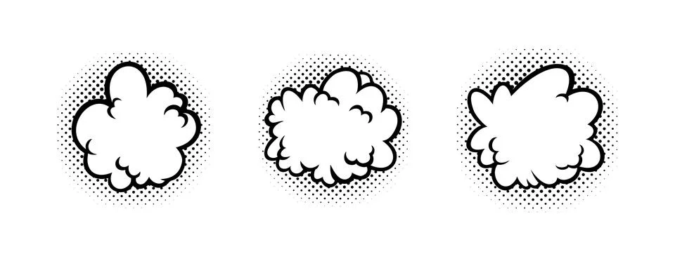 Comic speech bubbles. Blank comic balloons for text. Vector illustration Stockillustratie