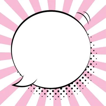 Comic speech bubbles on colorful background and halftone shadows. Stock Illustration
