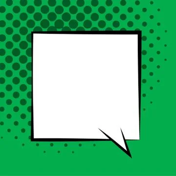 Comic speech bubbles on colorful background and halftone shadows. Stock Illustration