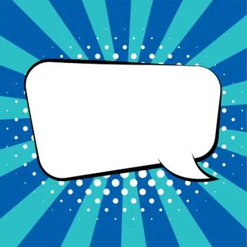 Comic speech bubbles on colorful background and halftone shadows. Stock Illustration