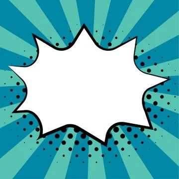 Comic speech bubbles on colorful background and halftone shadows. Illustrazione stock