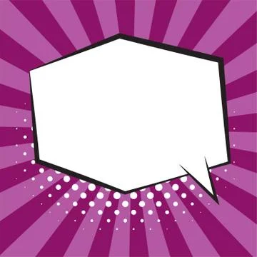 Comic speech bubbles on colorful background and halftone shadows. Stock Illustration