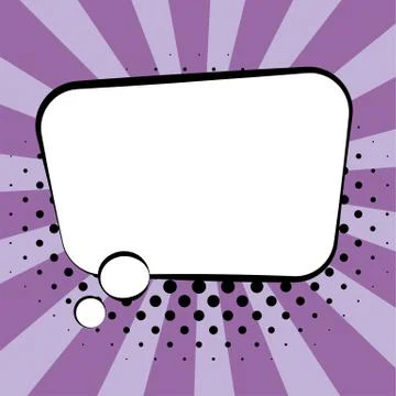 Comic speech bubbles on colorful background and halftone shadows. Stock Illustration