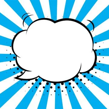 Comic speech bubbles on colorful background and halftone shadows. Stock Illustration