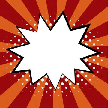 Comic speech bubbles on colorful background and halftone shadows. Stock Illustration